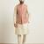 Gold banarasi dupion premium designer festive wear kurta pyjama with jacket set