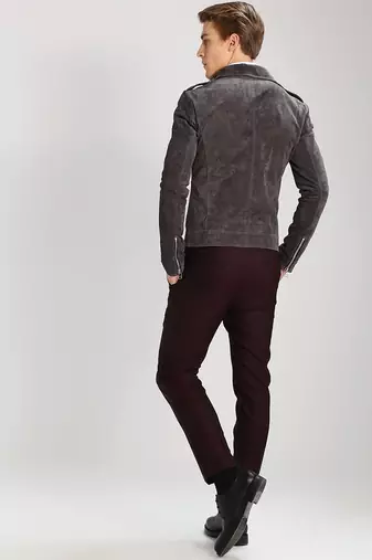 men's genuine lambskin leather biker jacket classic moto zip style stylish exclusive
