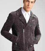 Men's genuine lambskin leather jacket leather motorcycle biker racer style jacket-cl-m175