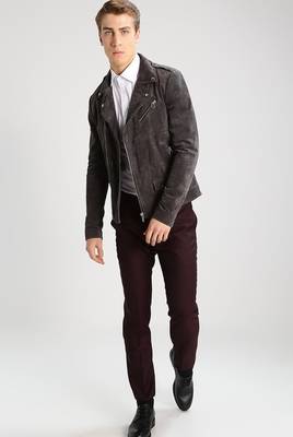 men's genuine lambskin leather biker jacket classic moto zip style stylish exclusive 3