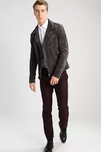 men's genuine lambskin leather biker jacket classic moto zip style stylish exclusive