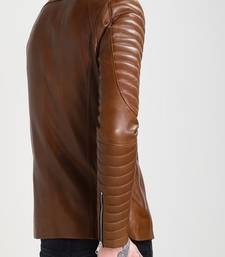 Men's genuine lambskin leather jacket leather motorcycle biker racer style jacket-cl-m177