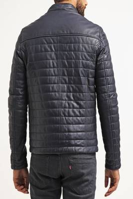 men's genuine lambskin leather biker jacket classic moto zip style stylish authentic 2