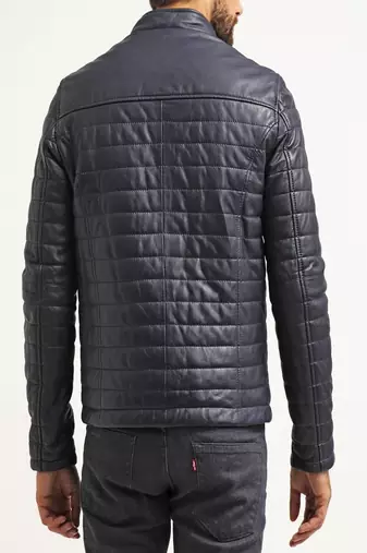men's genuine lambskin leather biker jacket classic moto zip style stylish authentic
