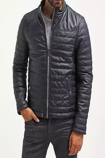men's genuine lambskin leather biker jacket classic moto zip style stylish authentic