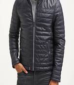 Men's genuine lambskin leather jacket leather motorcycle biker racer style jacket-cl-m179