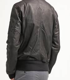 Men's genuine lambskin leather jacket leather motorcycle biker racer style jacket-cl-m181