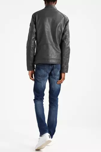 men's genuine lambskin leather biker jacket classic moto zip style stylish superior