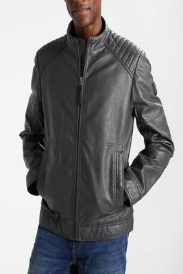 men's genuine lambskin leather biker jacket classic moto zip style stylish superior 1