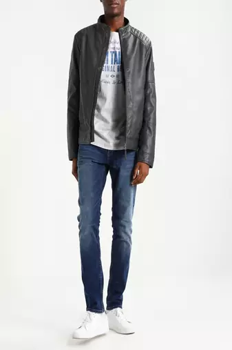 men's genuine lambskin leather biker jacket classic moto zip style stylish superior