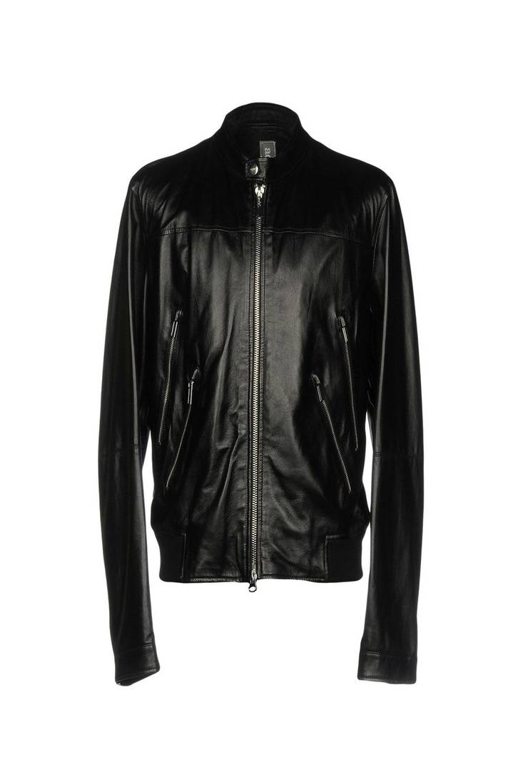 Men's genuine lambskin leather jacket leather motorcycle biker racer style jacket-cl-m190