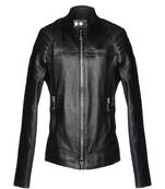 Men's genuine lambskin leather jacket leather motorcycle biker racer style jacket-cl-m192