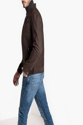 men's genuine lambskin leather biker jacket classic moto zip style stylish elite 2