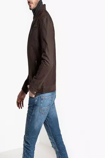 men's genuine lambskin leather biker jacket classic moto zip style stylish elite