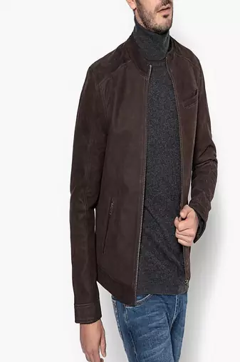 men's genuine lambskin leather biker jacket classic moto zip style stylish elite