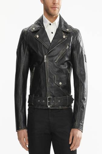 men's genuine lambskin leather biker jacket classic moto zip style stylish select