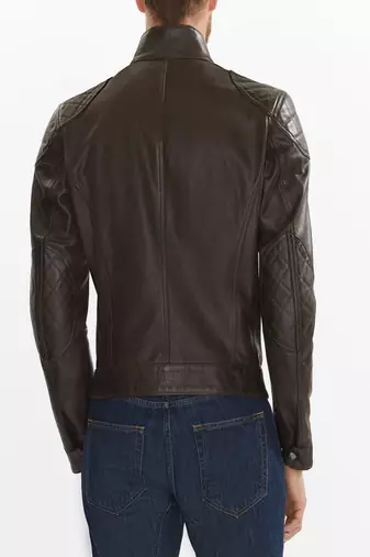 men's genuine lambskin leather biker jacket classic moto zip style stylish signature
