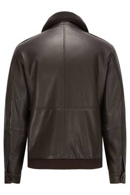 men's black lambskin leather biker jacket classic moto zip style premium high quality 2