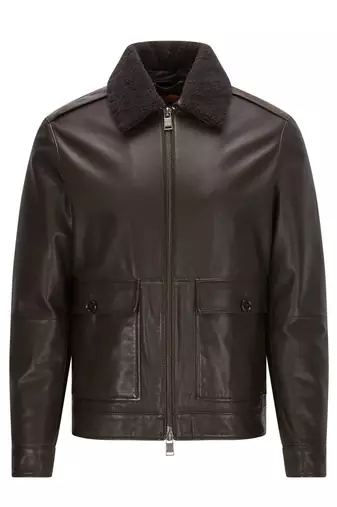 men's black lambskin leather biker jacket classic moto zip style premium high quality