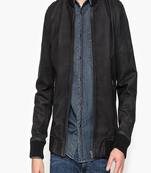 Men's genuine lambskin leather jacket leather motorcycle biker racer style jacket-cl-m199