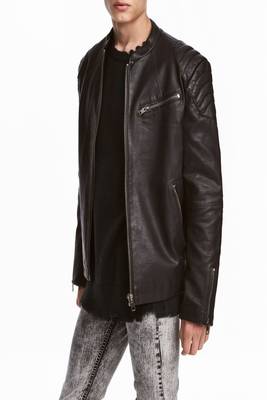 men's genuine lambskin leather biker jacket classic moto zip style stylish special 2