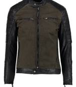 Men's genuine lambskin leather jacket leather motorcycle biker racer style jacket-cl-m201