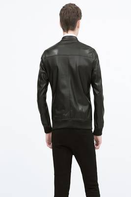 men's genuine lambskin leather biker jacket classic moto zip style stylish high quality 2