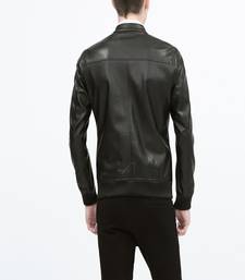 Men's genuine lambskin leather jacket leather motorcycle biker racer style jacket-cl-m206
