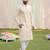 beige cotton digital print premium designer festive wear kurta trouser set