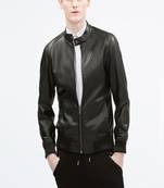 Men's genuine lambskin leather jacket leather motorcycle biker racer style jacket-cl-m206