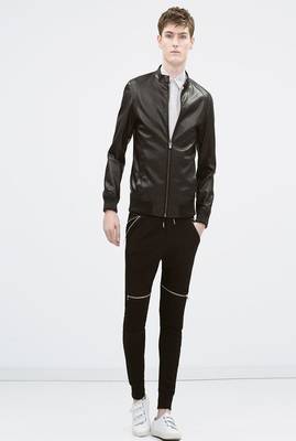 men's genuine lambskin leather biker jacket classic moto zip style stylish high quality 3