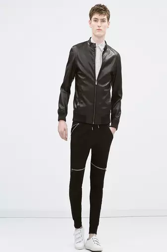 men's genuine lambskin leather biker jacket classic moto zip style stylish high quality