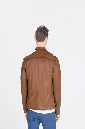 men's genuine lambskin leather biker jacket classic moto zip style stylish top grade