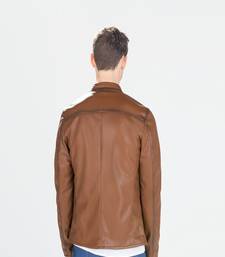 Men's genuine lambskin leather jacket leather motorcycle biker racer style jacket-cl-m207