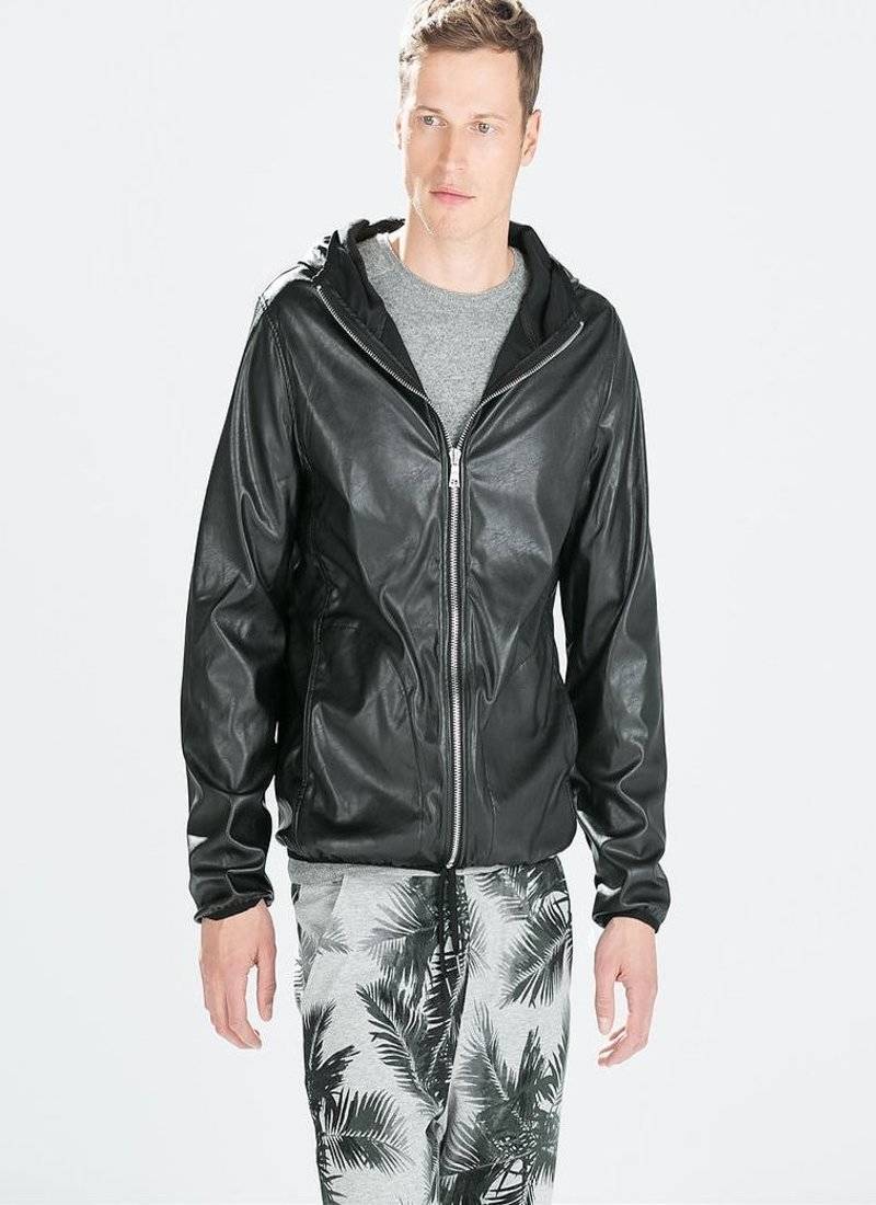 Men's genuine lambskin leather jacket leather motorcycle biker racer style jacket-cl-m208