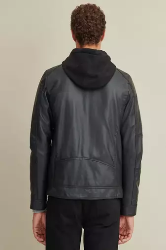 men's genuine lambskin leather biker jacket classic moto zip style stylish pro
