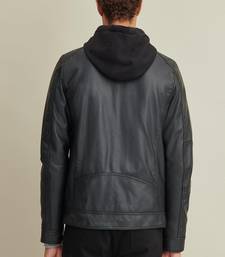 Men's genuine lambskin leather jacket leather motorcycle biker racer style jacket-cl-m209