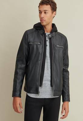 men's genuine lambskin leather biker jacket classic moto zip style stylish pro 1