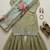 green floral organza gharara set