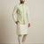 Beige banarasi dupion premium designer festive wear kurta pyjama with jacket set