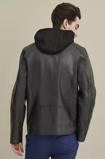 men's genuine lambskin leather biker jacket classic moto zip style stylish advanced