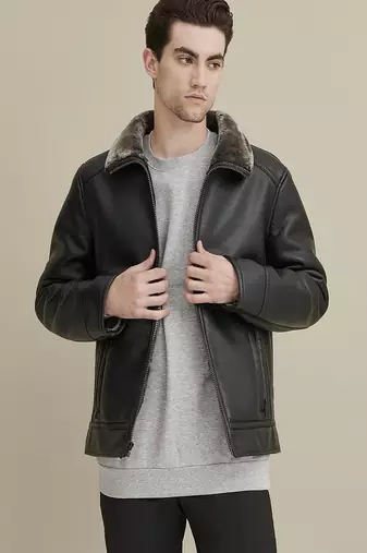 men's genuine lambskin leather biker jacket classic moto zip style stylish featured