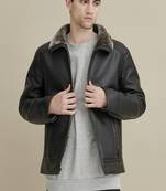 Men's genuine lambskin leather jacket leather motorcycle biker racer style jacket-cl-m212