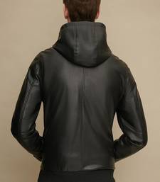 Men's genuine lambskin leather jacket leather motorcycle biker racer style jacket-cl-m213