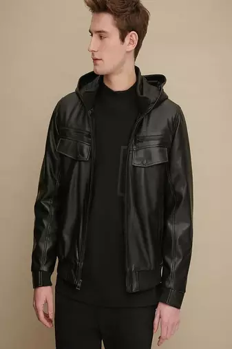 men's genuine lambskin leather biker jacket classic moto zip style authentic premium