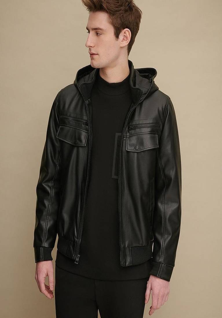 Men's genuine lambskin leather jacket leather motorcycle biker racer style jacket-cl-m213
