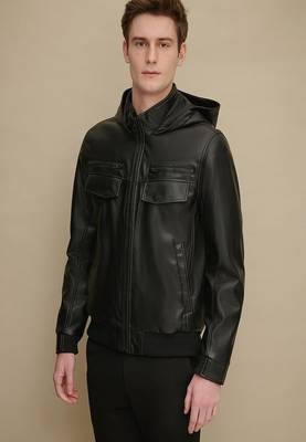 men's genuine lambskin leather biker jacket classic moto zip style authentic premium 3