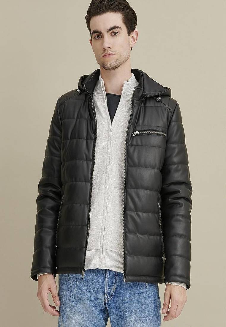 Men's genuine lambskin leather jacket leather motorcycle biker racer style jacket-cl-m214