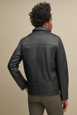 men's genuine lambskin leather biker jacket classic moto zip style authentic modern 2