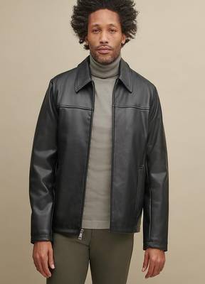 men's genuine lambskin leather biker jacket classic moto zip style authentic modern 1